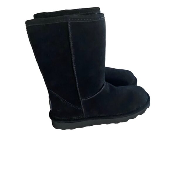Bearpaw Elle Short Black Suede Boot 5 - Picture 1 of 5
